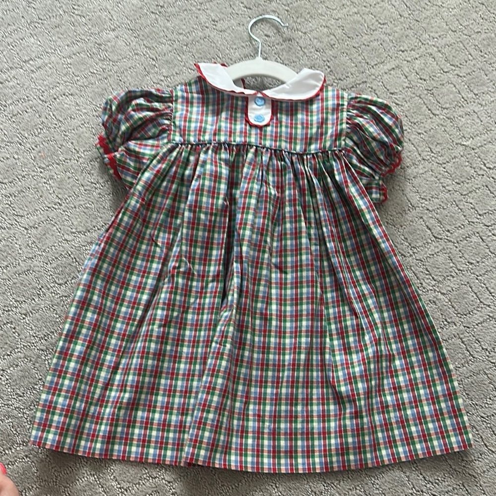 The Beaufort Bonnet Company Plaid Kids Dress - Red, Green, White